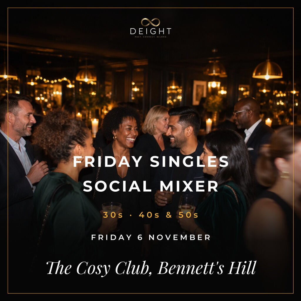 DEIGHT Friday Singles Social Mixer artwork for Birmingham on 6 November 2026